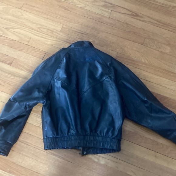 Wilson Classic Black Bomber leather Jacket size medium - Picture 6 of 7